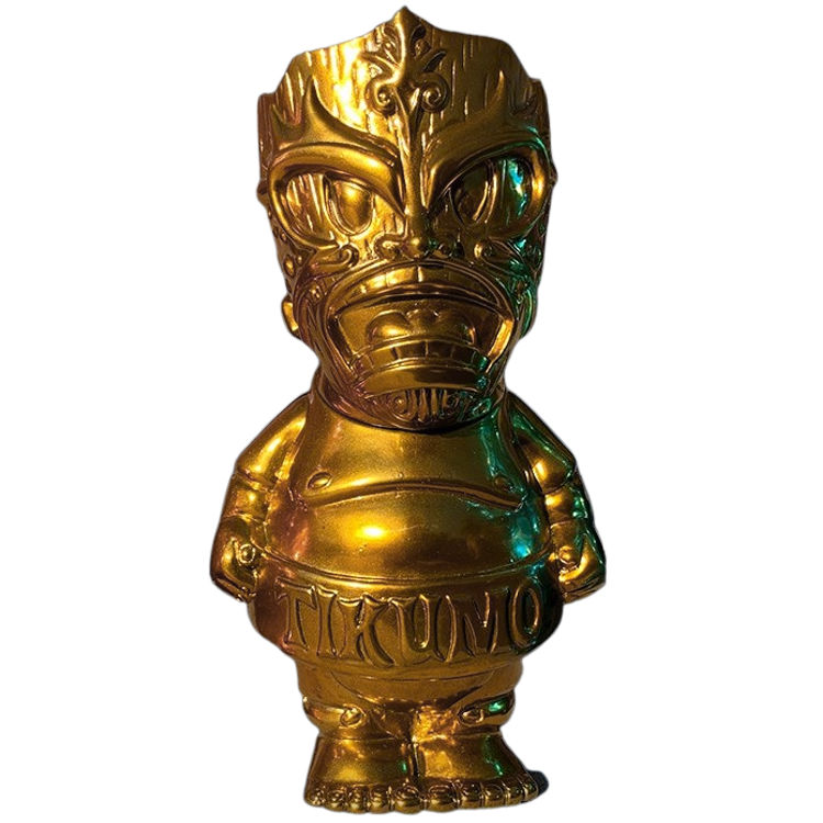 Gold Chrome Tikumo Super Tiki Sumo : 18th colorway by Gerald Okamura