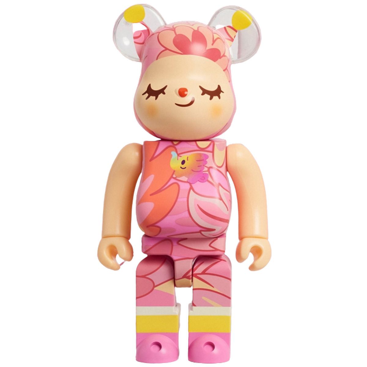 400% Sakura Pink : Greenie & Elfie Bearbrick
