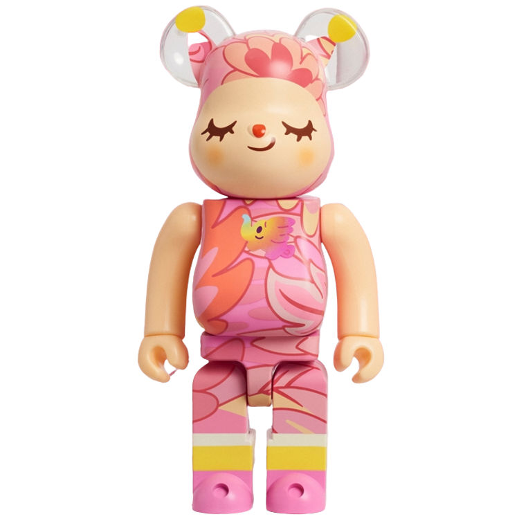 400% Sakura Pink : Greenie & Elfie Bearbrick by Too Natthapong