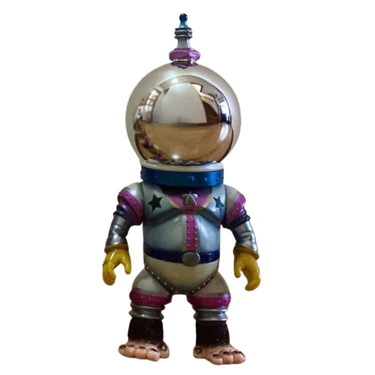 Silver Plated Blue Iron Monkey by Kikkake (Atsushi Kotaki)