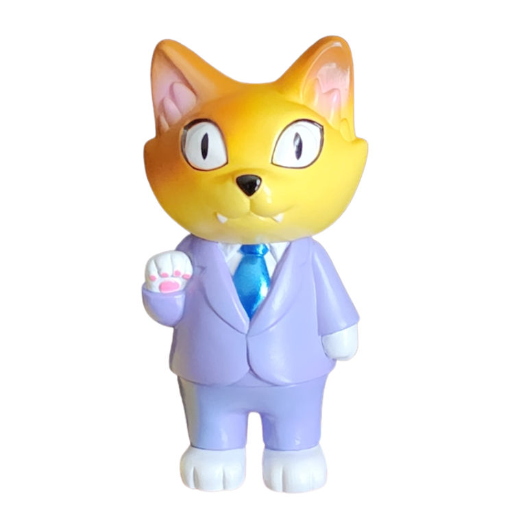 Lavender Office Cat by Cristina Ravenna