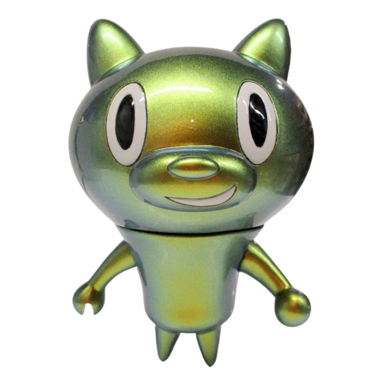 Metallic Green Gold Mao Cat by Touma