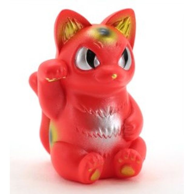 Red Maneki Lucky Negora by Konatsu Koizumi