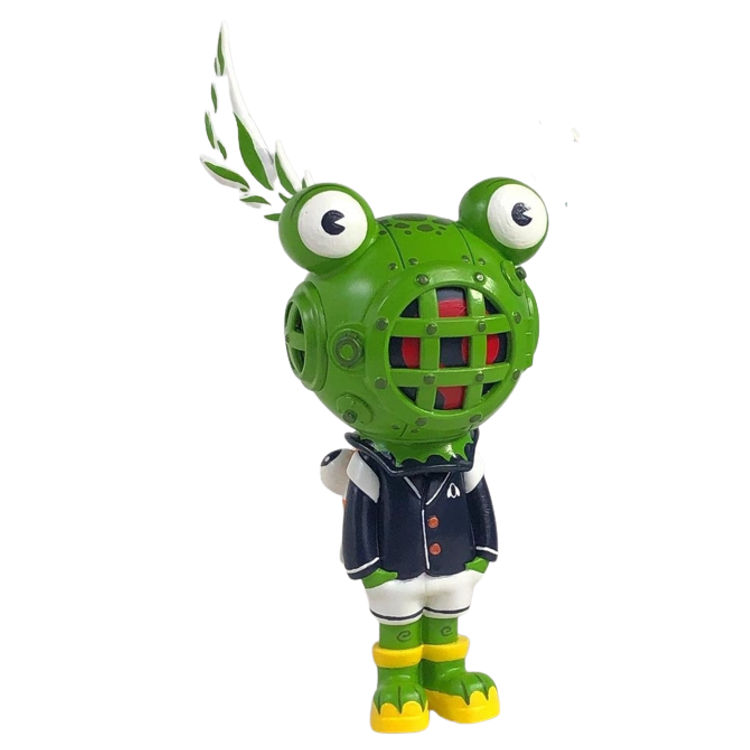 Green Frog Little Sank Custom by Katie Garcia