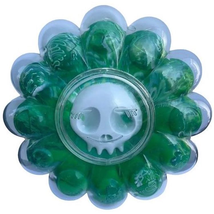 Green Murakami X-Ray Flower by Takashi Murakami
