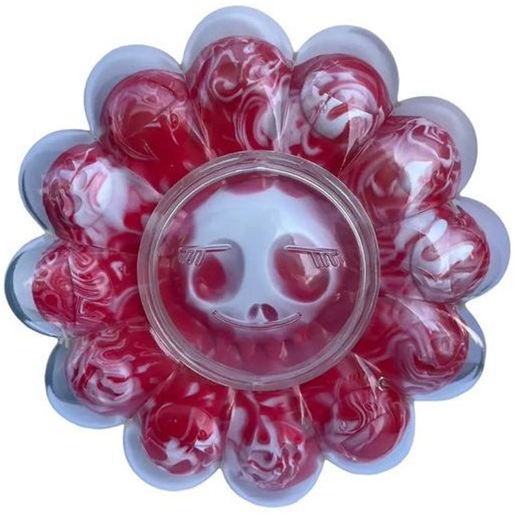Red Murakami X-Ray Flower by Takashi Murakami