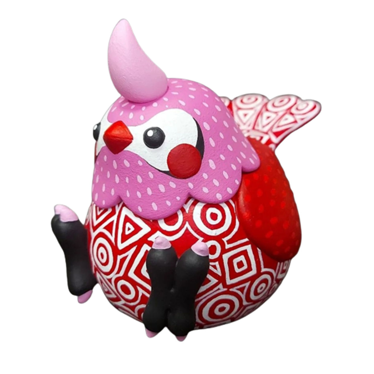 Red Pattern Ball Ball Bird