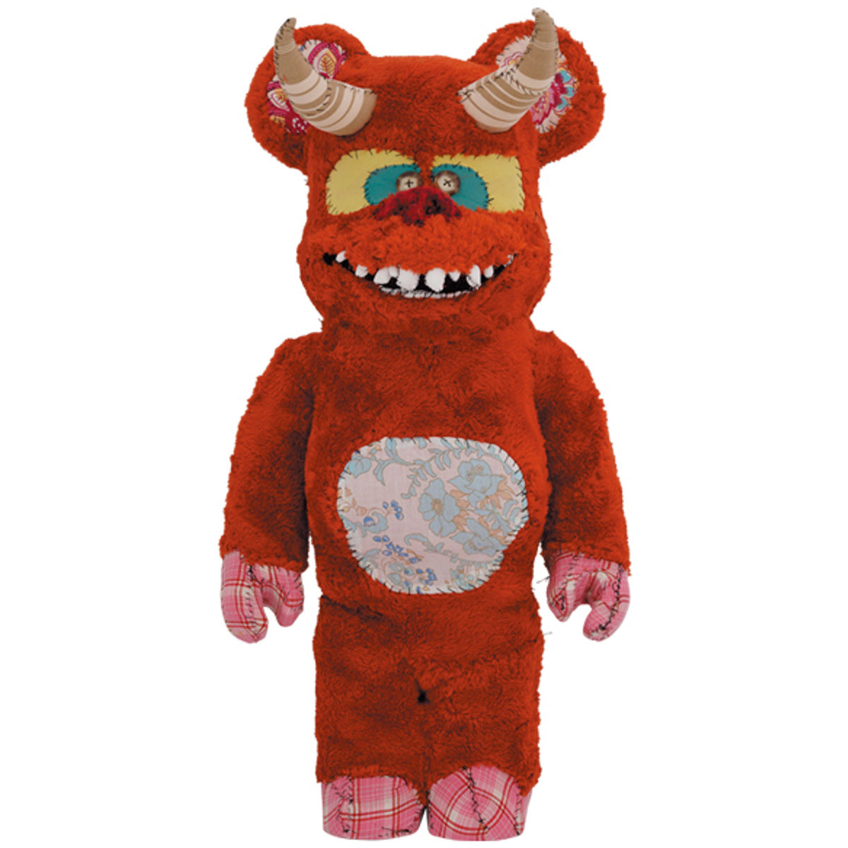 1000% Big Red : One of Kind Pattern Be@rbrick
