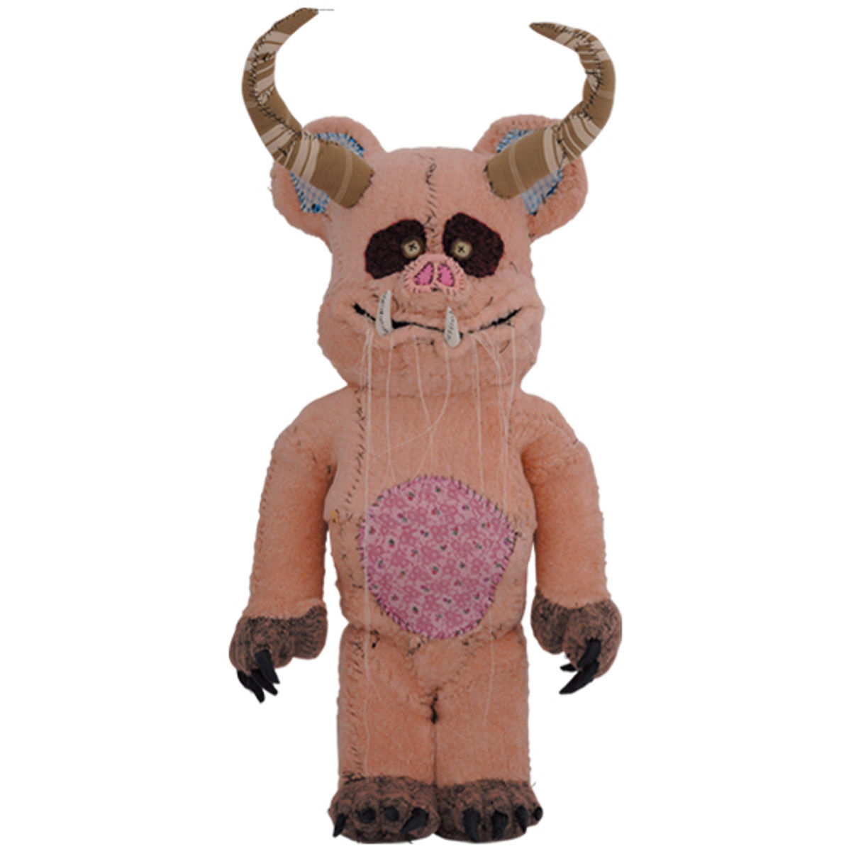 1000% Horn Pig : One of Kind Pattern Be@rbrick