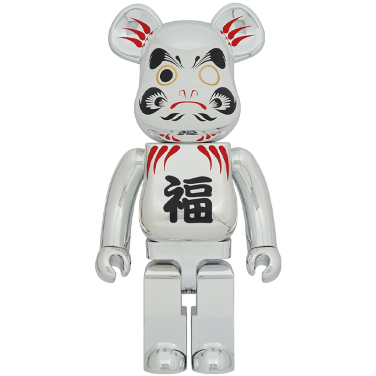 1000% Silver Plated Daruma Bearbrick