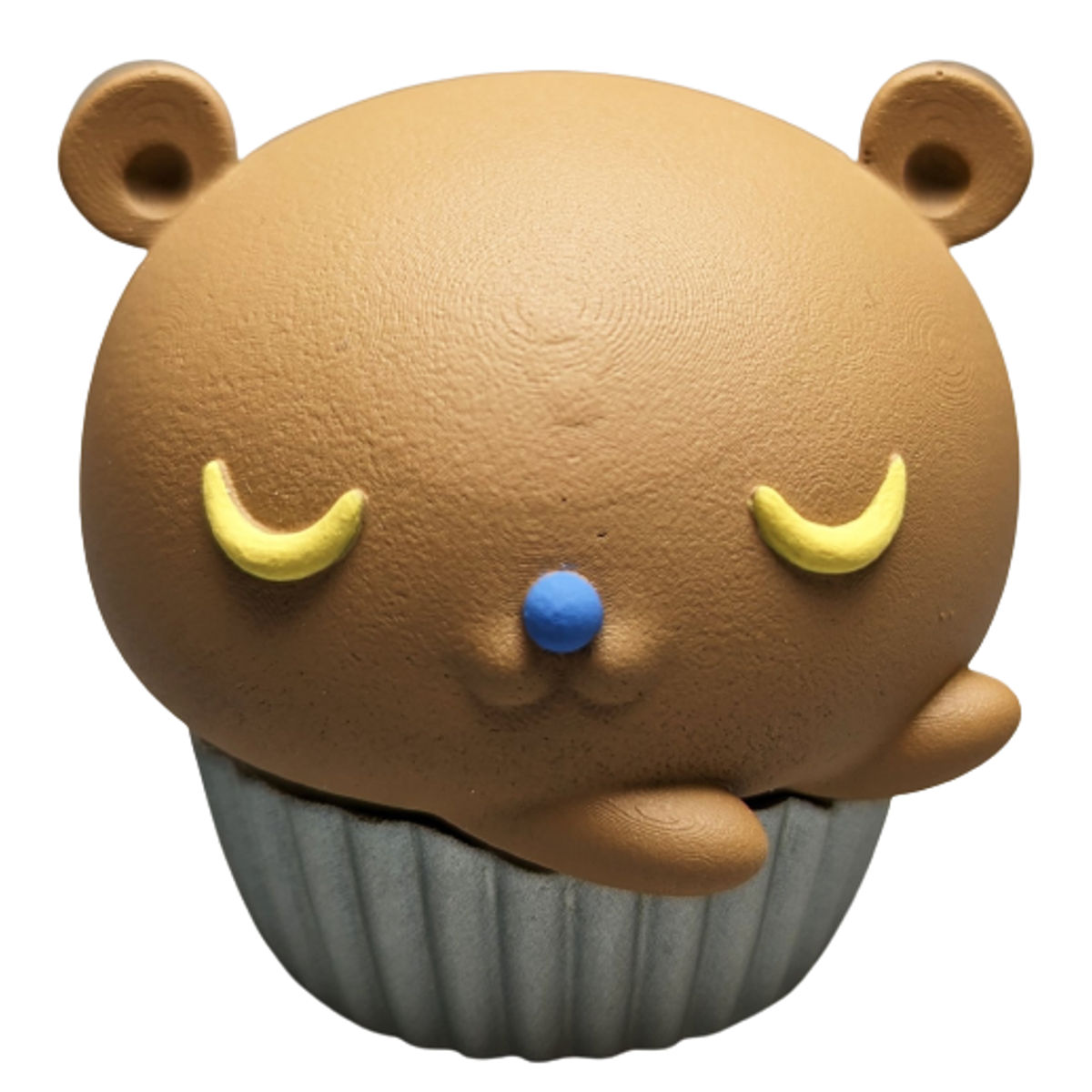 Chocolate Vanilla Eyes Bearbun Cupcake