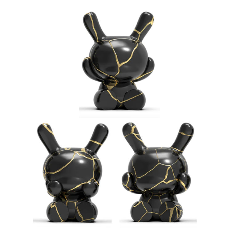 5" Black & Gold Three Wise Dunnys (Set) by Kidrobot