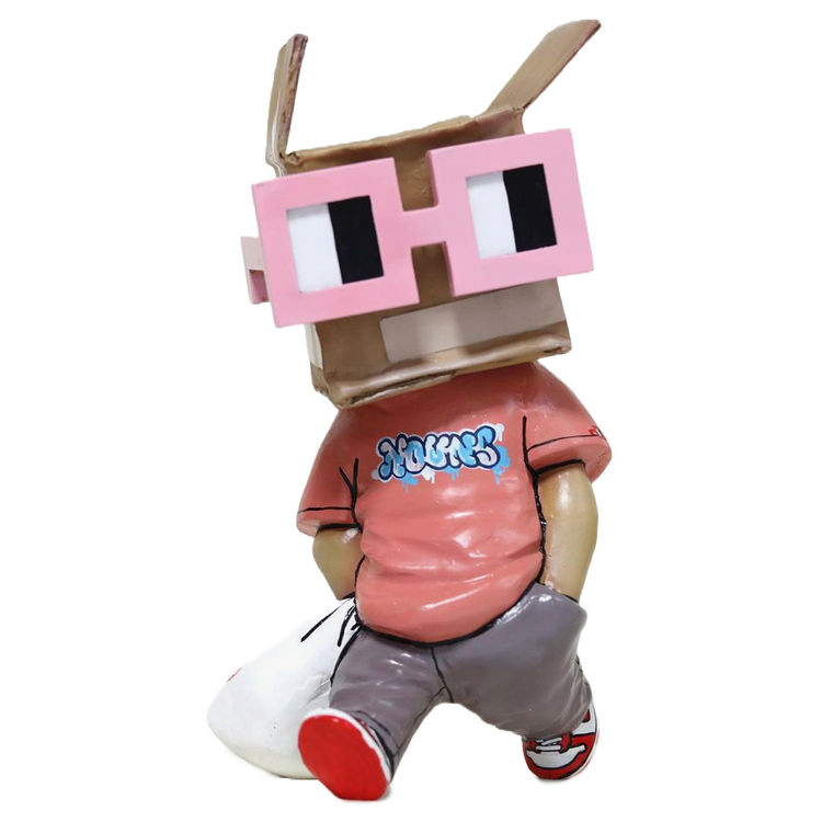 Nouns Box Head Pink BIG by Duckhead