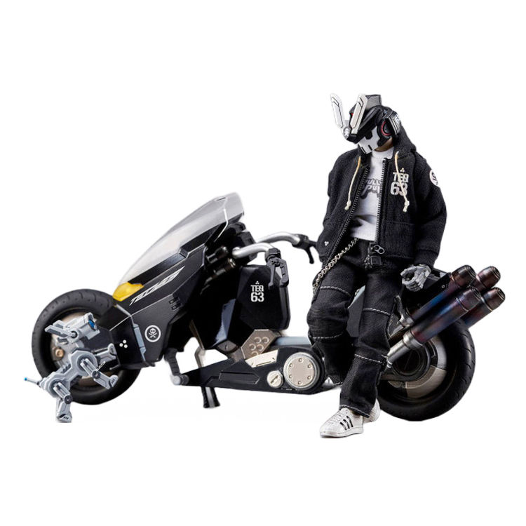 TEQ63 1/12th Action Figure OG Black Deluxe Bike by QUICCS