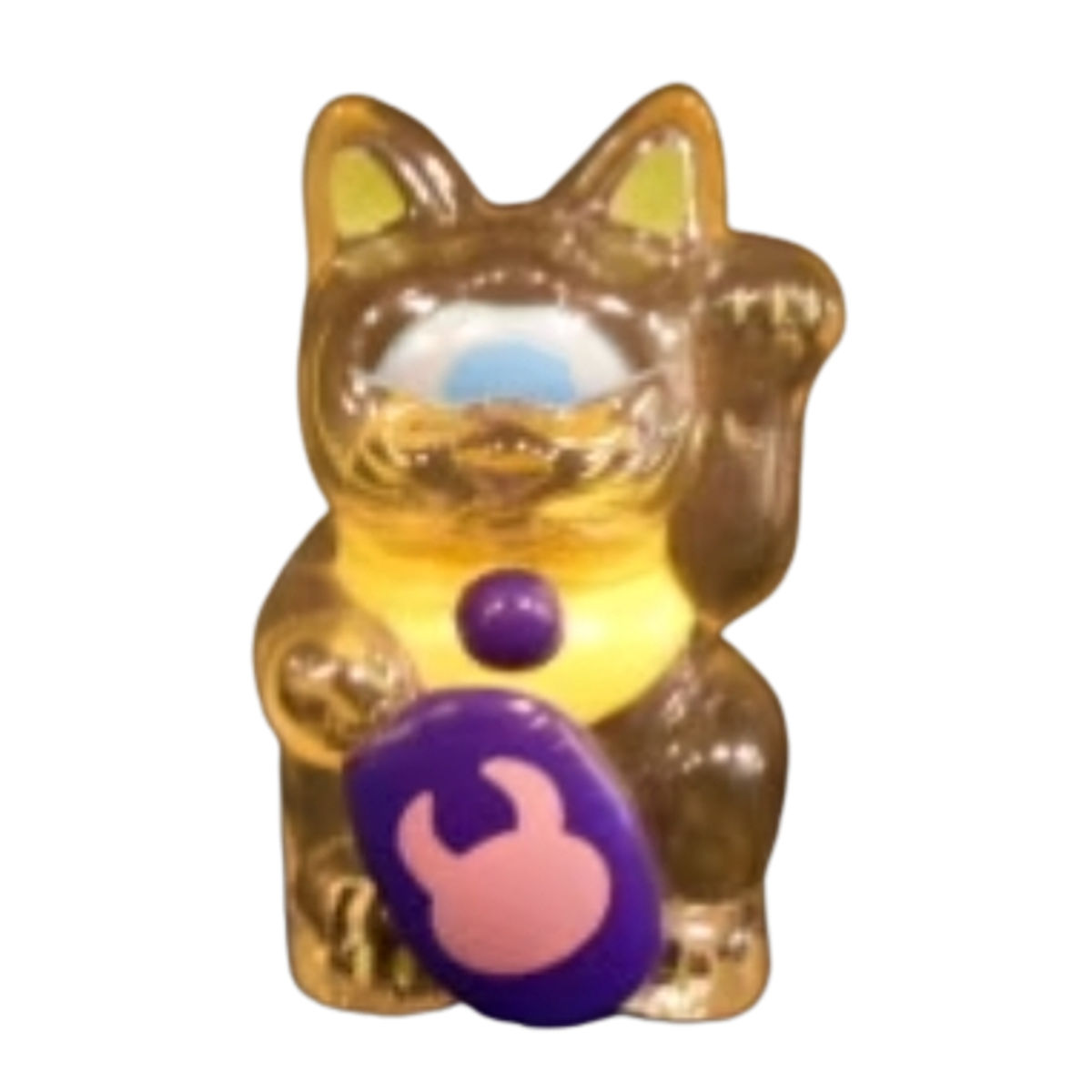 Clear Brown Purple Fortune Cat Uamou