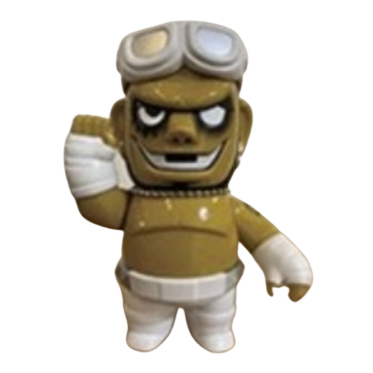 Brown White Crazy Monkey by Grape Brain