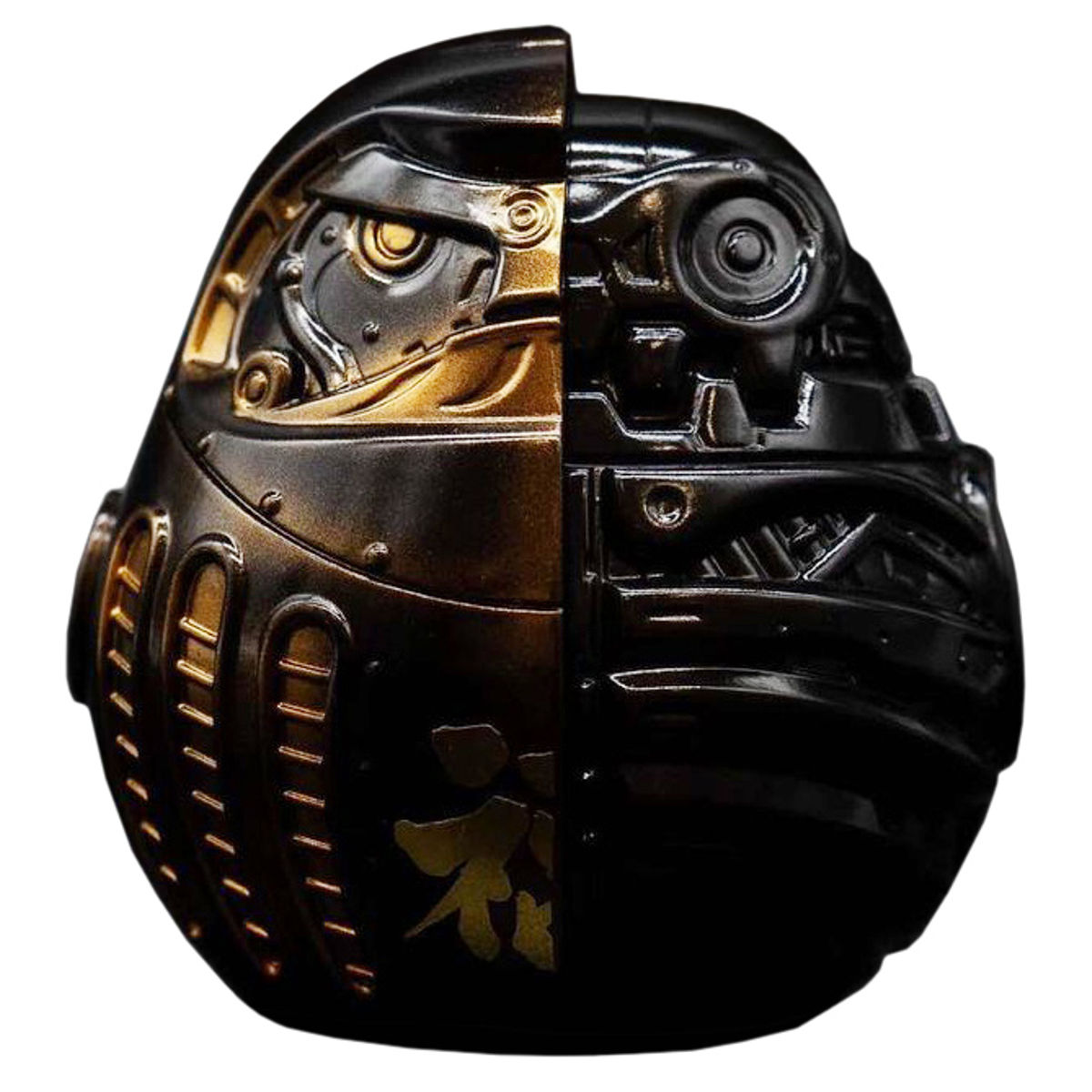 Iron Daruma Gold Black