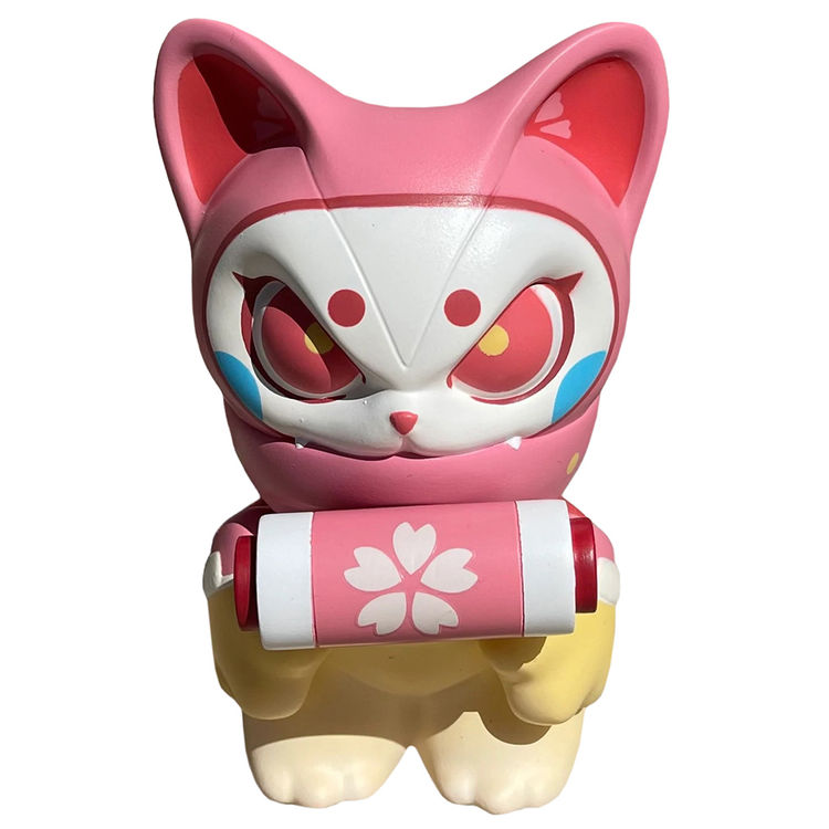 Sakura Scarf Cat by Car