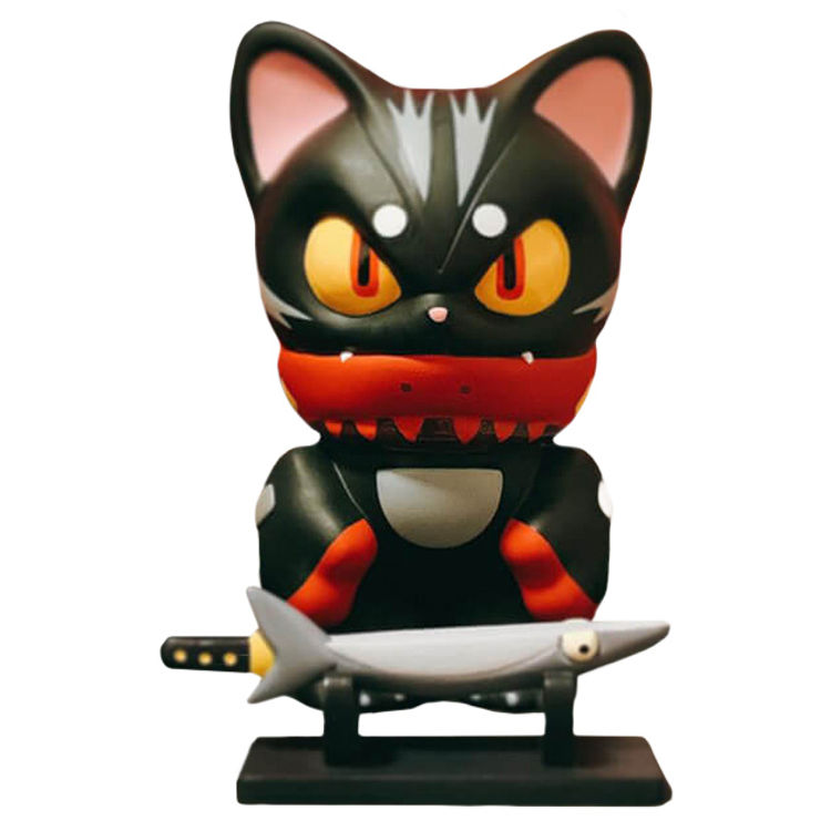Scarf Cat Black Warrior by Car