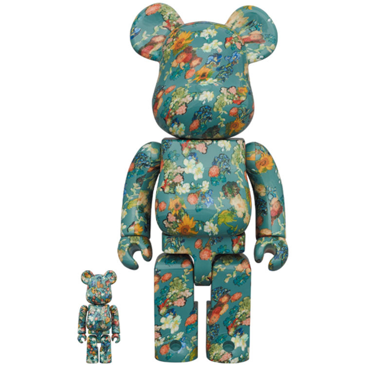 100% & 400% Floral Pattern 50th Anniversary Be@rbrick (Set) by Vincent Van Gogh