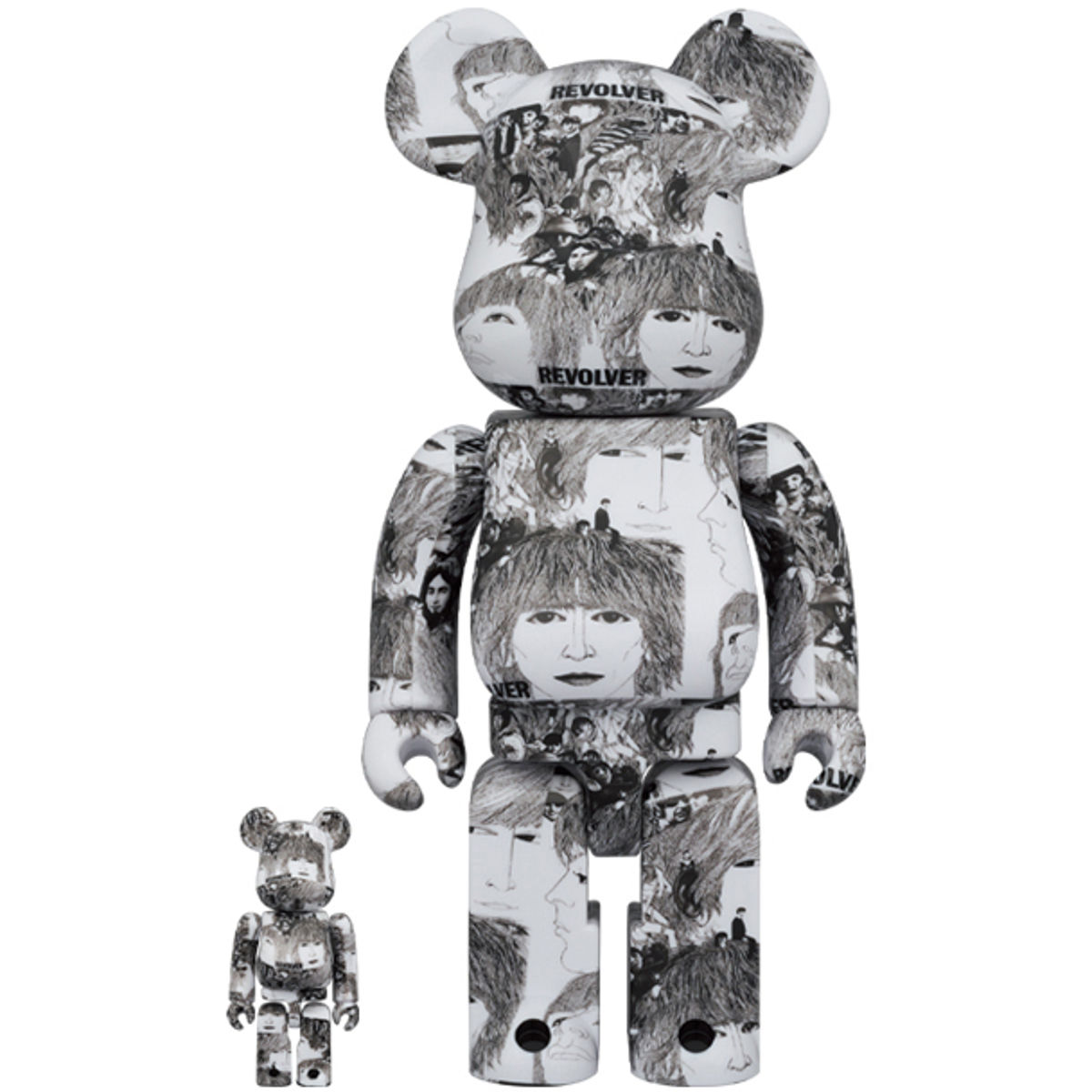 100% & 400% Revolver : The Beatles Be@rbrick (Set)