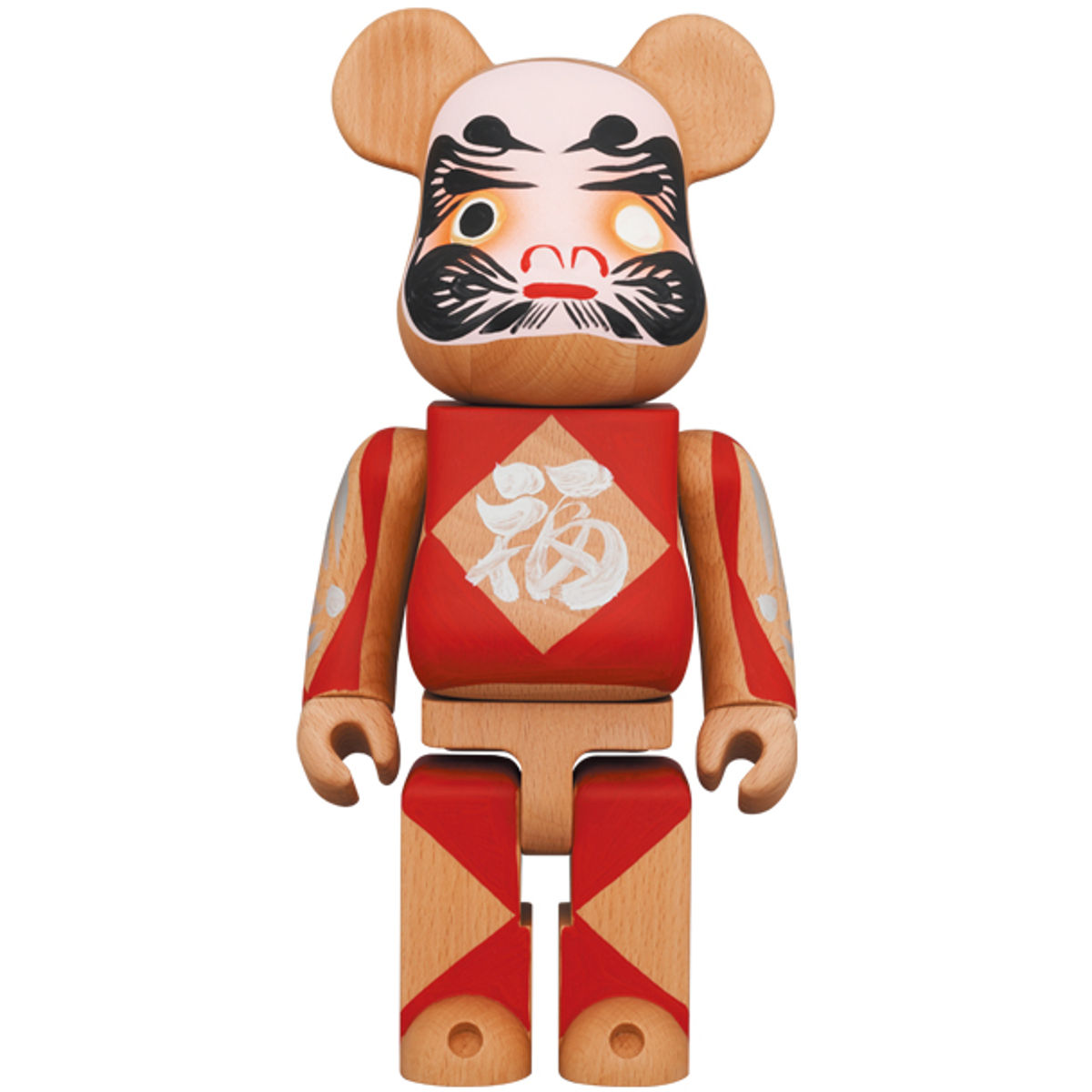 400% Silver Daruma San Karimoku Bearbrick