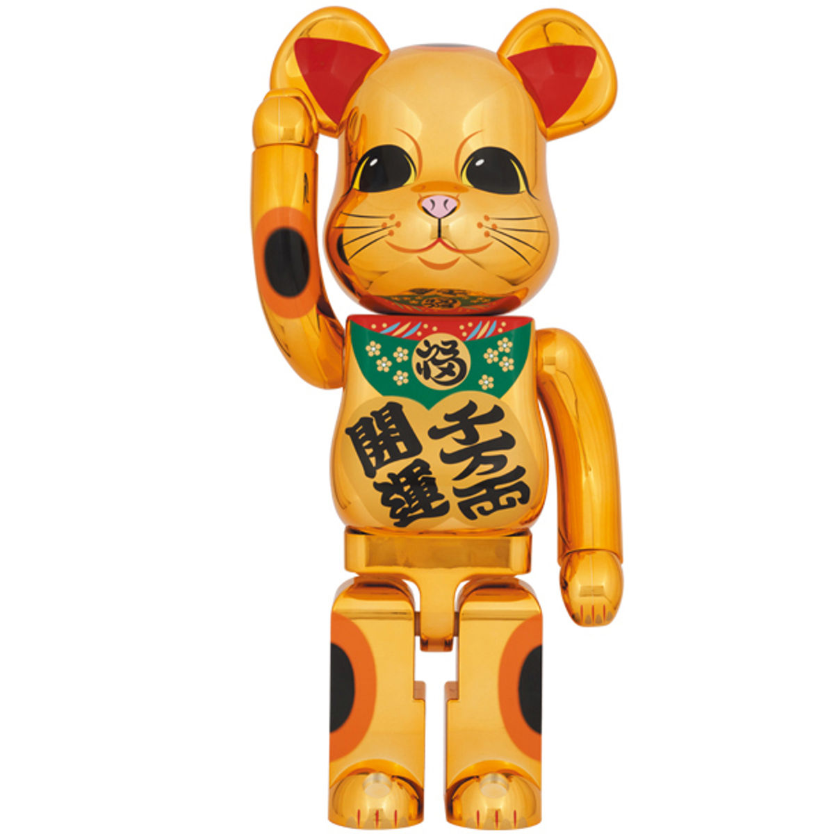 1000% Gold Plated Lucky Cat 10 Million Be@rbrick