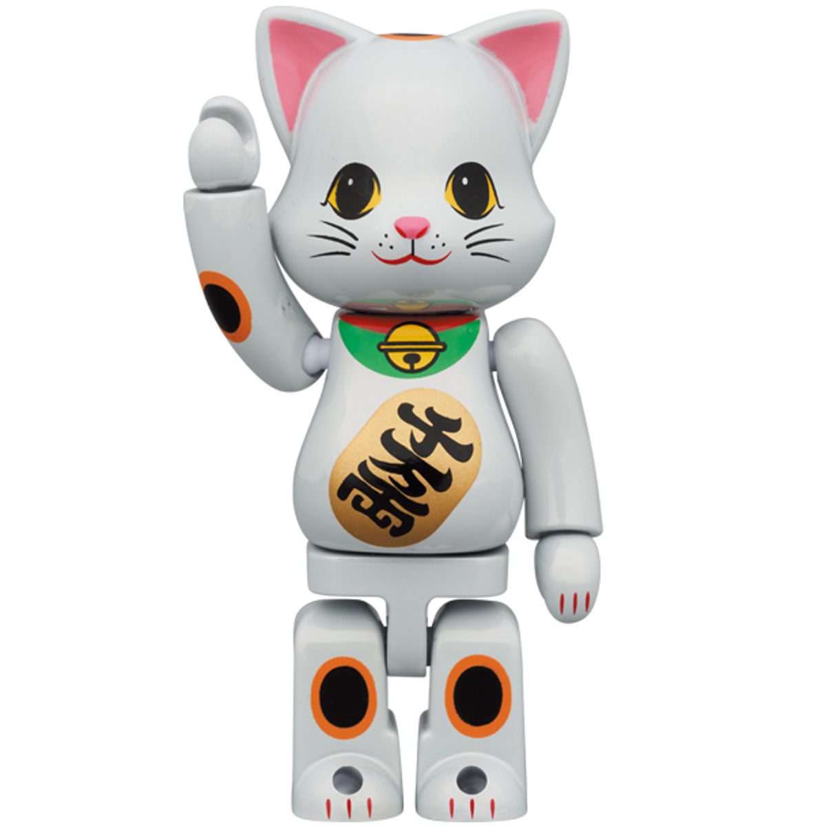 100% + 400% White Plating Beckoning Cat Ny@brick (Set)