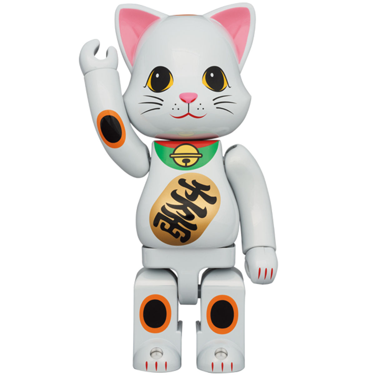 100% + 400% White Plating Beckoning Cat Ny@brick (Set)