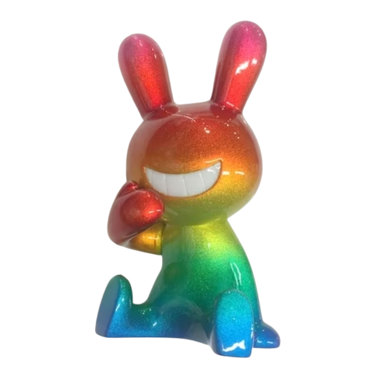 Rainbow Sitting Black Rabbit