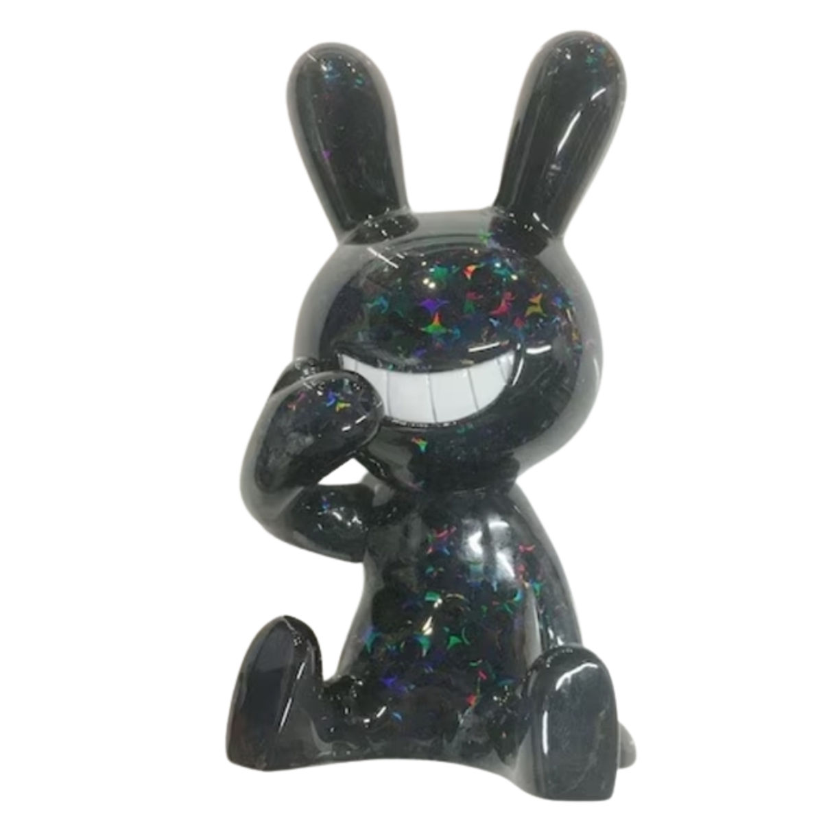 Black Stardust Sitting Black Rabbit