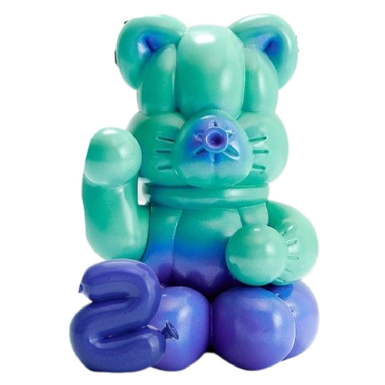 Blue Violet Gradient Balloon Maneki Neko by Suker Thing