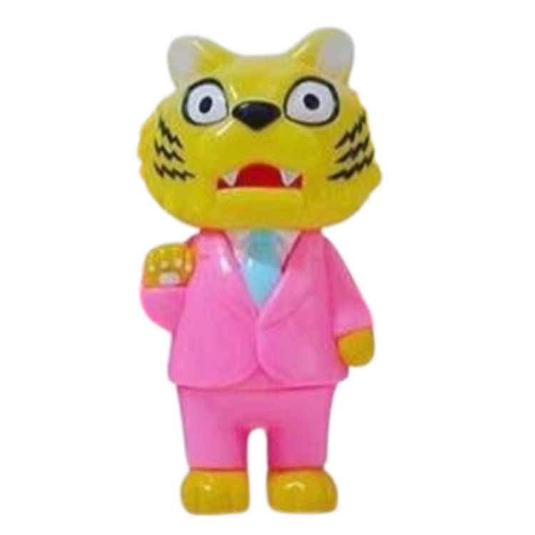 Pink Suit Blue Tie Tiger Boss by Cristina Ravenna