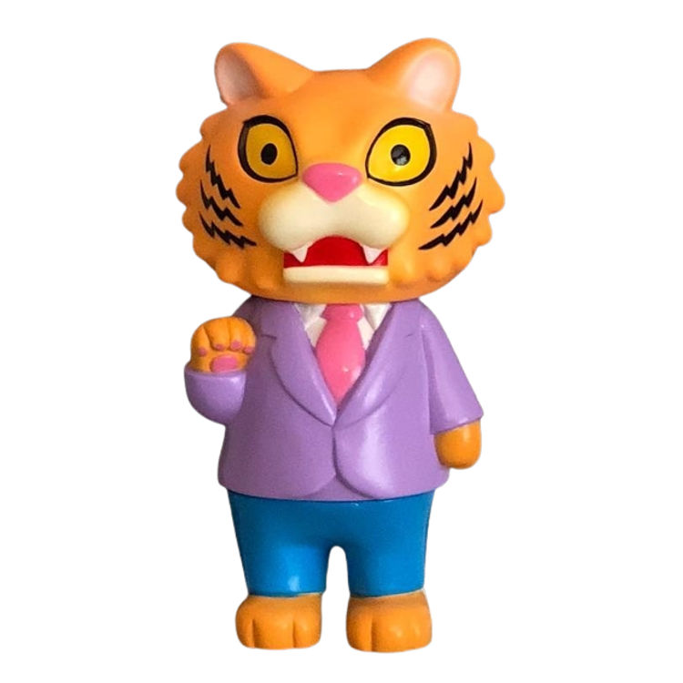 Purple Jacket Blue Pants Tiger Boss by Cristina Ravenna