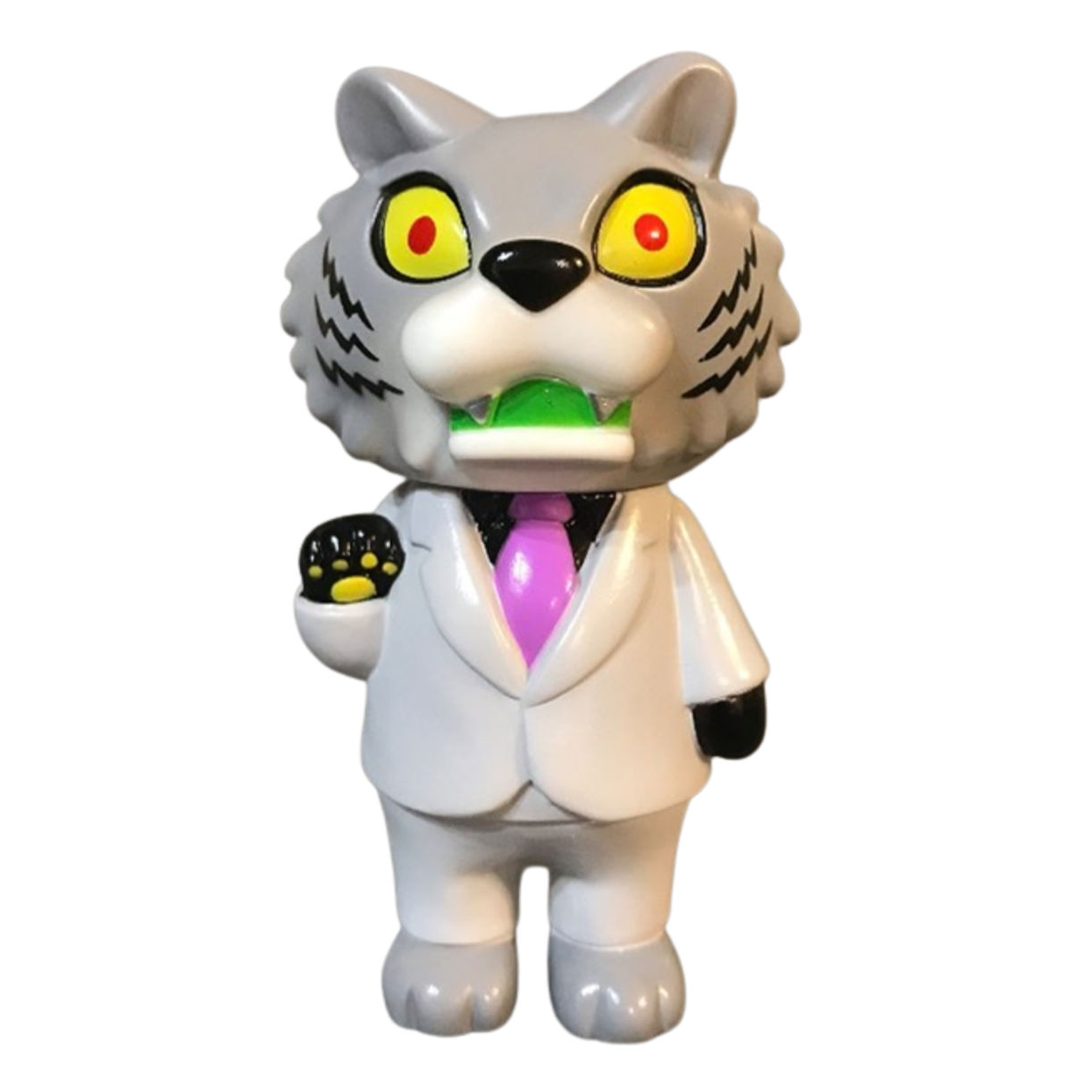 White Jacket Pink Tie Tiger Boss