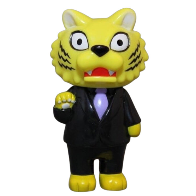 Black Suit Purple Tie Tiger Boss by Cristina Ravenna