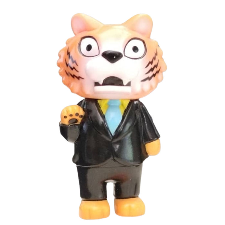 Black Suit Blue Tie Tiger Boss by Cristina Ravenna