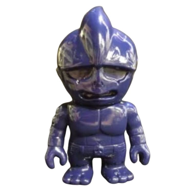 Blue Marbled Mini Mutant Head by Real X Head (Mori Katsura)