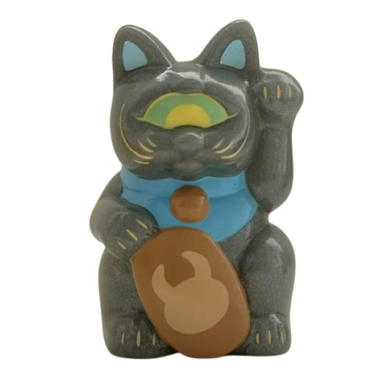 Gray Blue Fortune Cat Uamou by Real X Head (Mori Katsura)