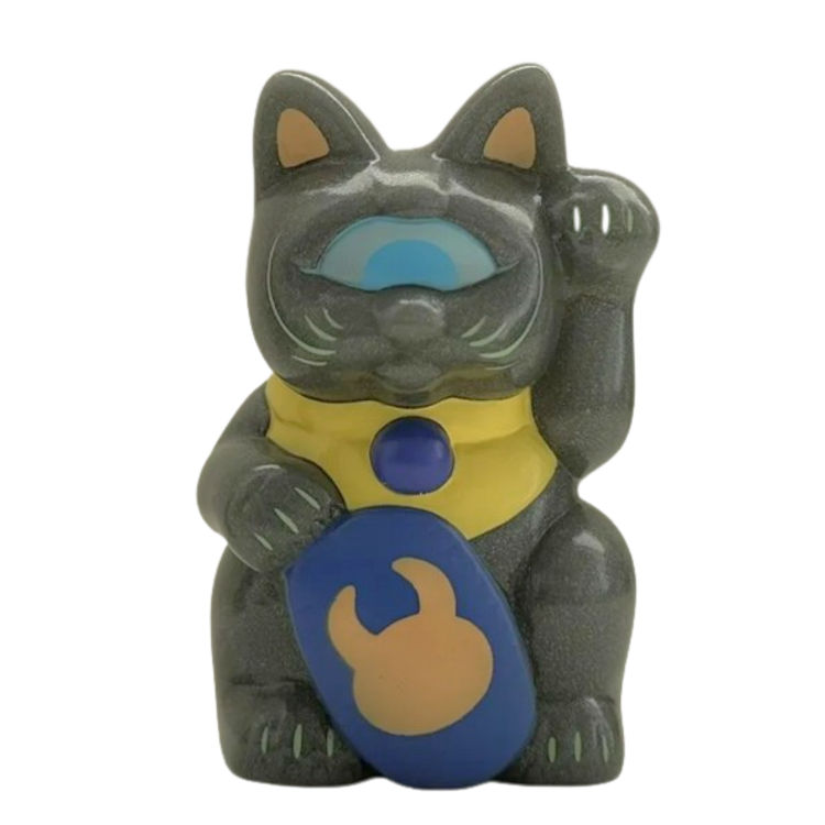Gray Yellow Fortune Cat Uamou by Real X Head (Mori Katsura)