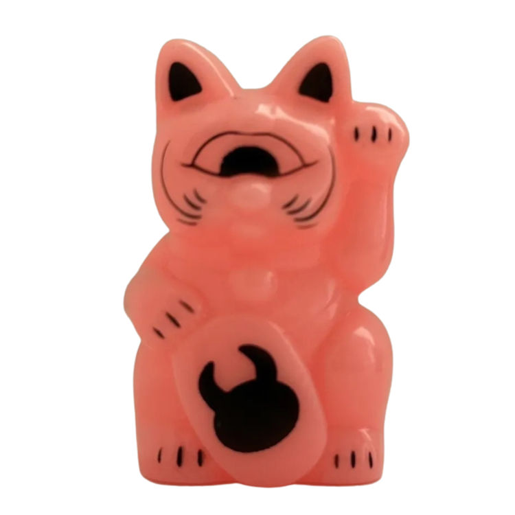 Pink Fortune Cat Uamou by Real X Head (Mori Katsura)