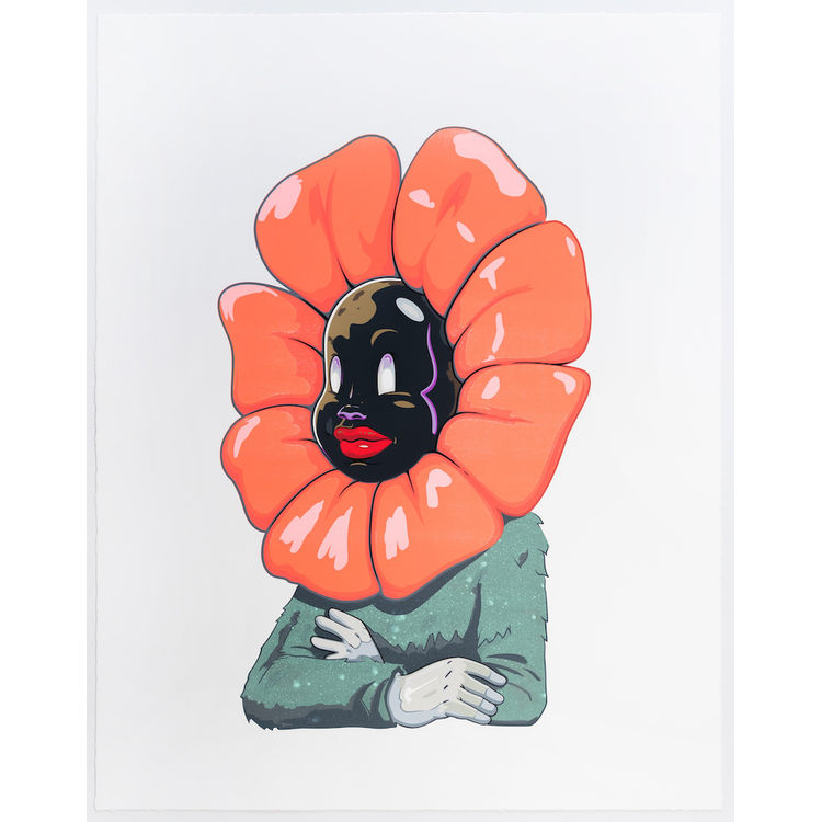 Coral & Seafoam : Flower N Word by Hebru Brantley
