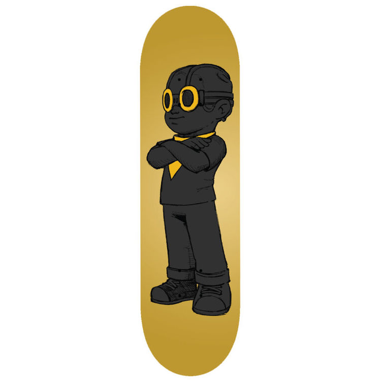Black & Gold Great Debate Skateboard by Hebru Brantley