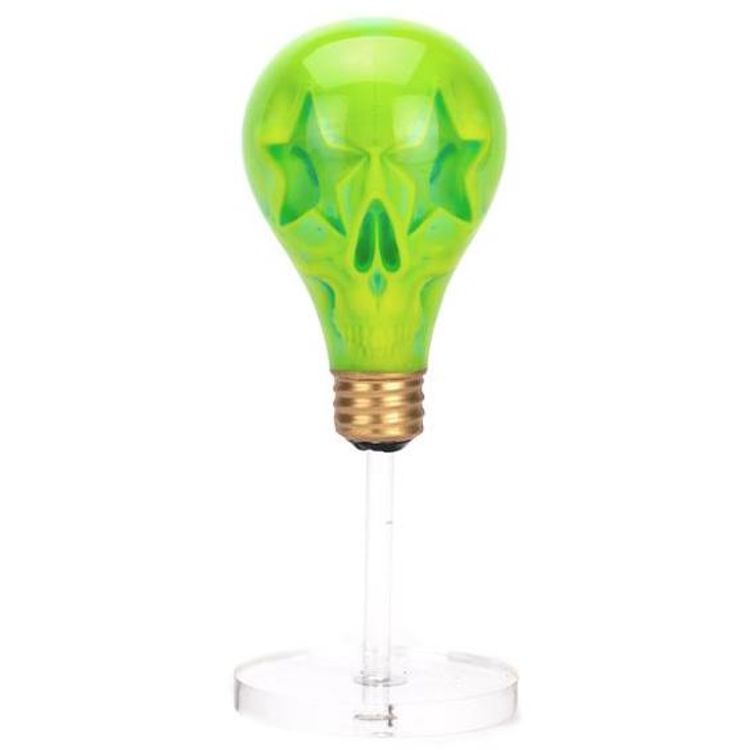 GID Green Star Skull Bulb by Ron English