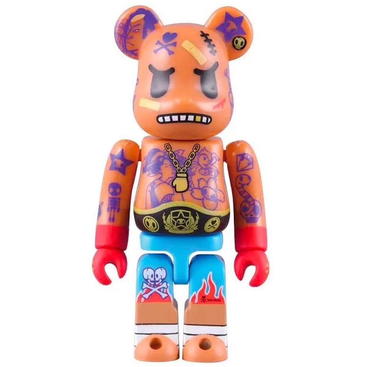 100% Fighter Bearbrick by Tokidoki (Simone Legno)