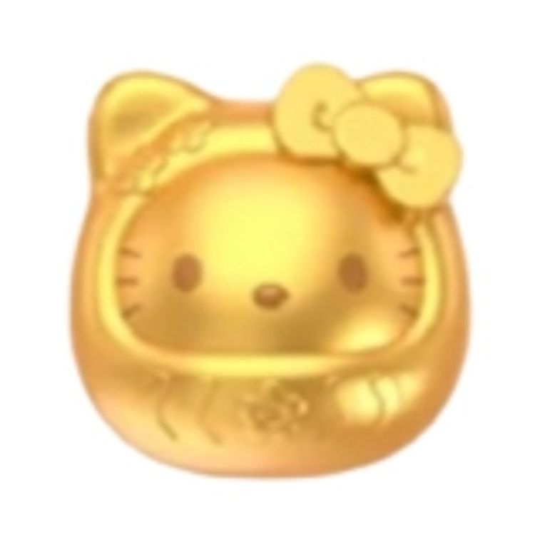 Gold Hello Kitty Daruma by Sanrio