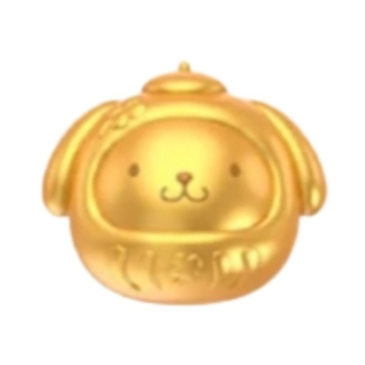Gold Pomppompurin Daruma by Sanrio