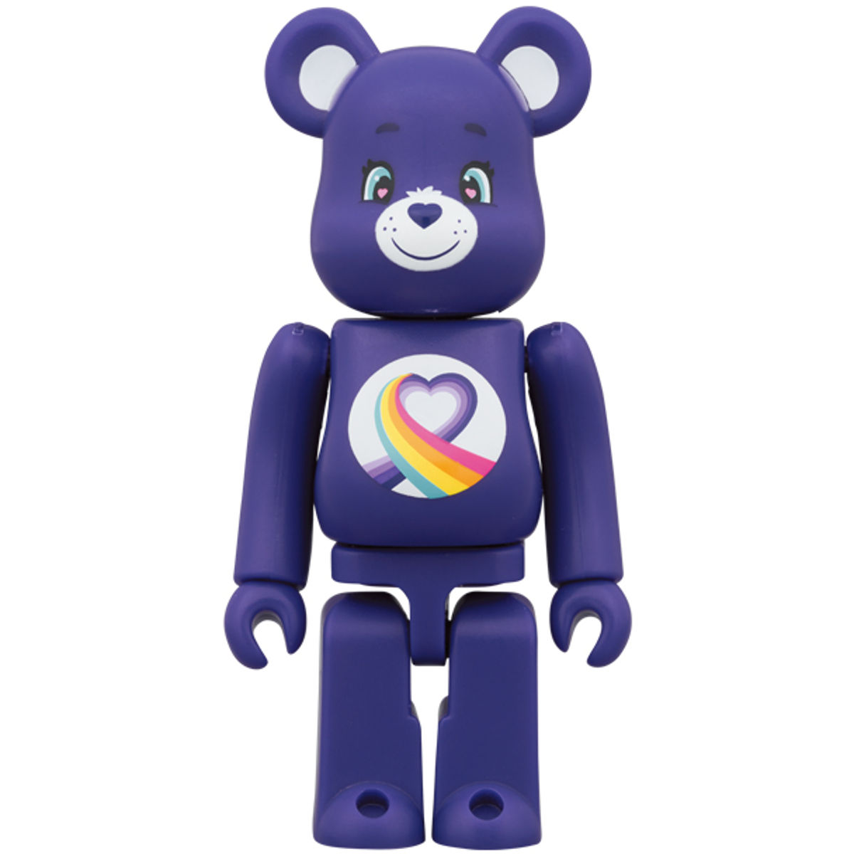 100% + 400% Rainbow Heart Bear : Care Bears Bearbrick