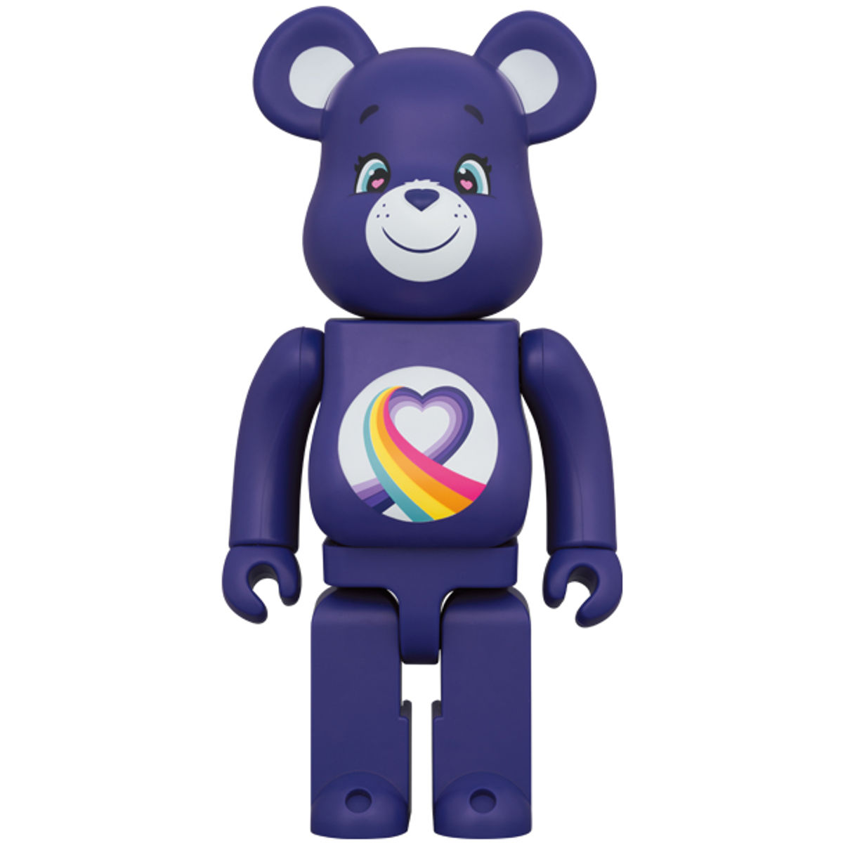 100% + 400% Rainbow Heart Bear : Care Bears Bearbrick