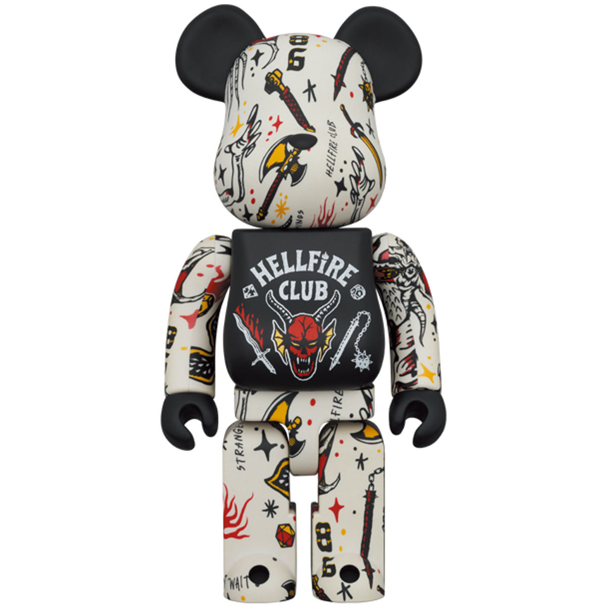 100% + 400% Hellfire Club : Stranger Things Bearbrick